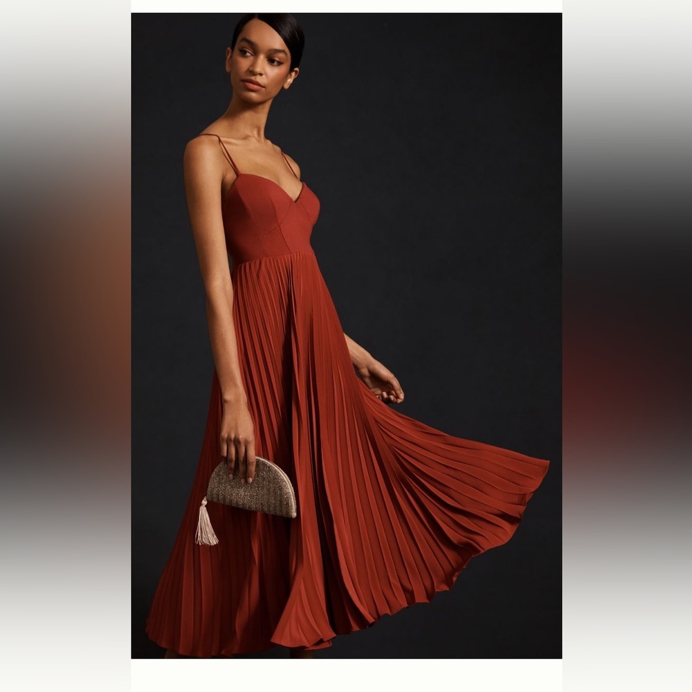 Anthropologie XS Carmine Red Maxi Dress